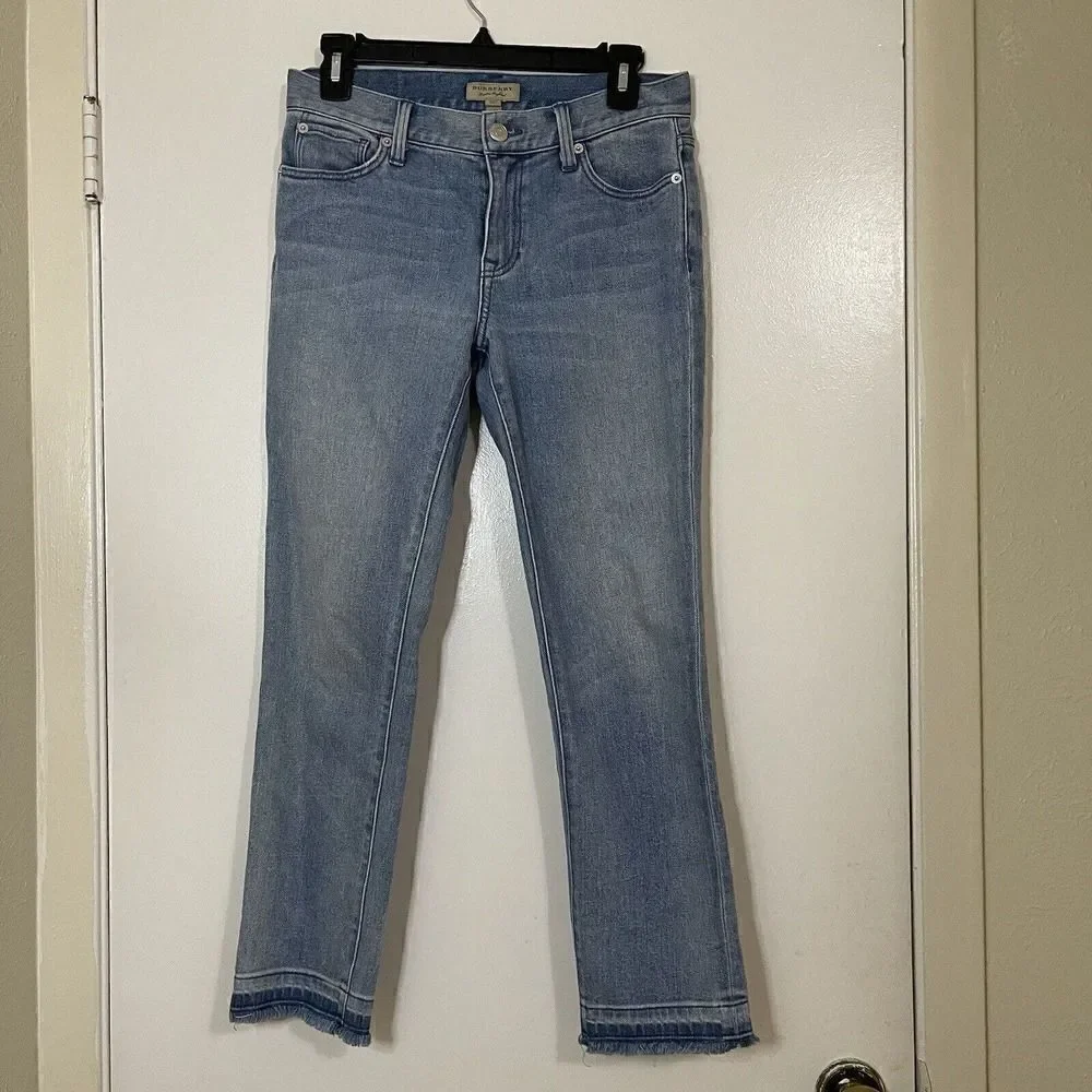 BURBERRY Light blue slim crop denim jeans size 26